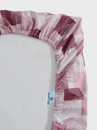KLOTTHE Pink Geometric Cotton Single Bedsheets