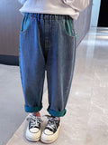 YK Girls Comfort Relaxed Fit High-Rise Light Fade Stretchable Jeans