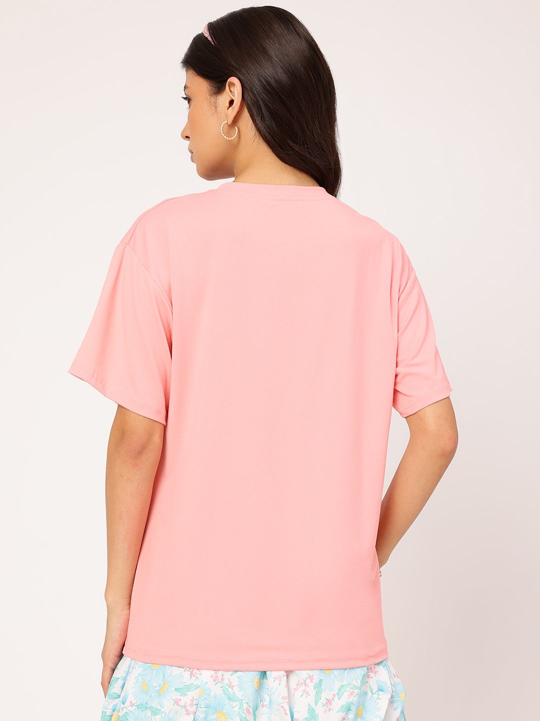 DressBerry Giggles Charm Printed Drop-Shoulder T-shirt