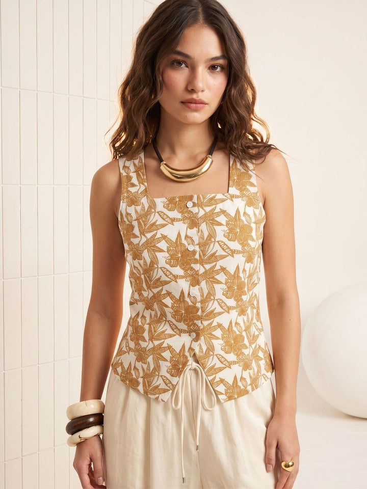 Mamicha Floral Print Top