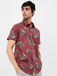 SPYKAR Men Spread Collar Floral Printed Cotton Casual Shirt