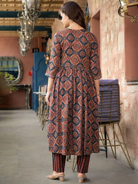 KALINI Ethnic Motifs Printed A-Line Kurta with Trousers & Dupatta
