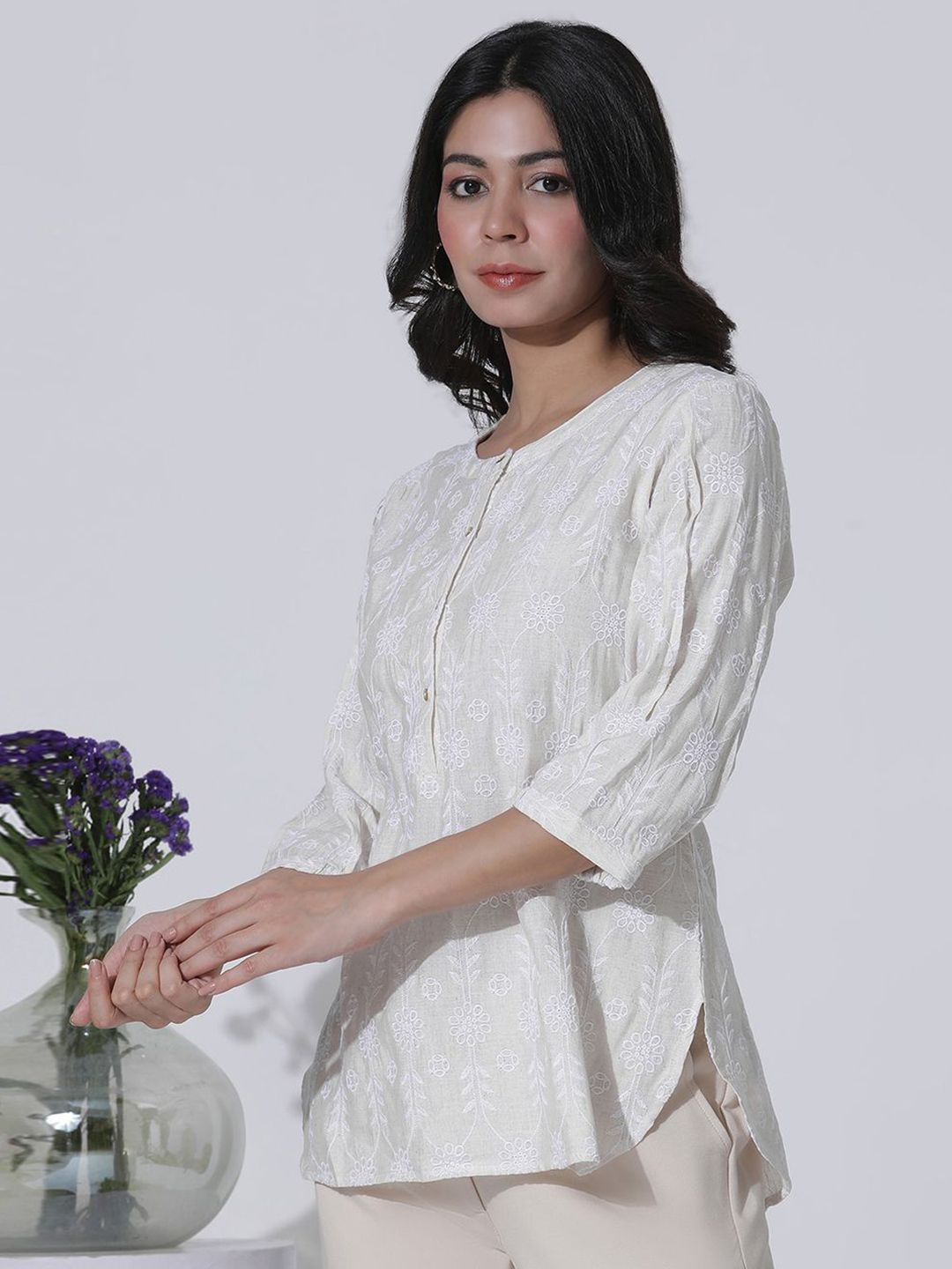 W Floral Print Top