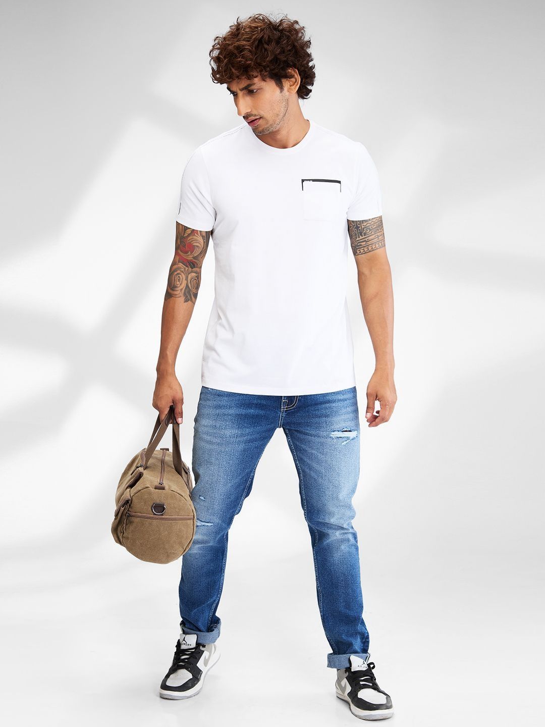 T-shirt lelaki spykar lelaki yang lemah