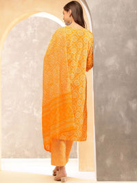 Anouk Women Ethnic Motifs Printed Regular Sequinned Pure Cotton Kurta with Trousers & With Dupatta