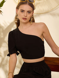 Berrylush One Shoulder Cropped Top With Maxi Skirt