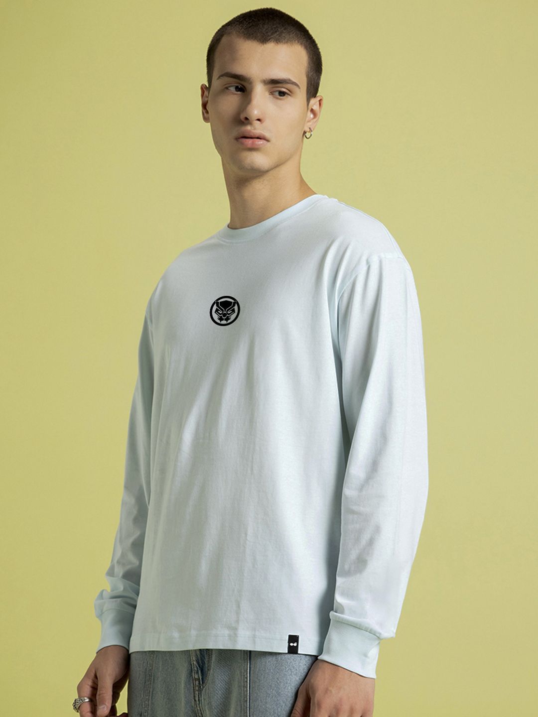 Bewakoof Men Graphic Printed Round Neck Pure Cotton Oversized T-Shirt