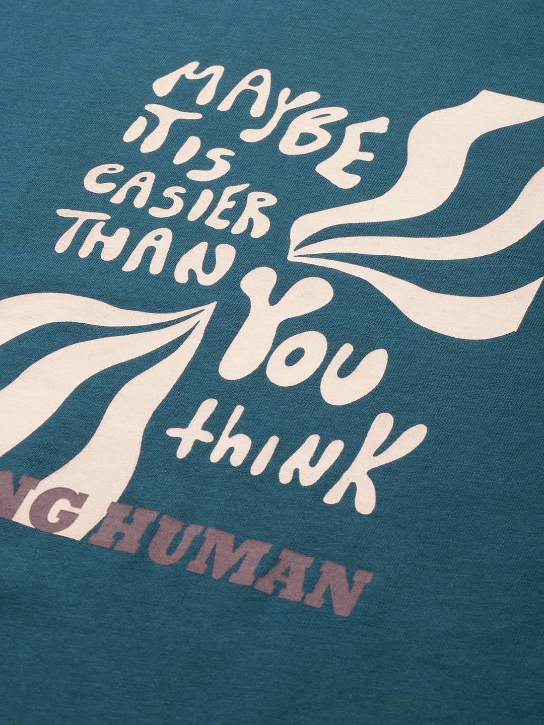 Being Human Typography Printed Pure Cotton T-shirt