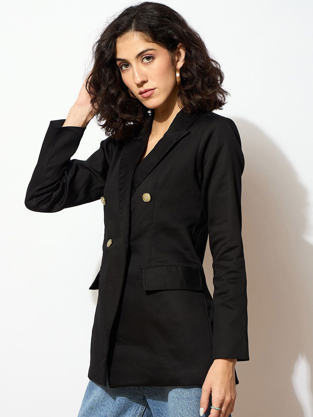 SASSAFRAS Comfort Fit Double Breasted Blazer
