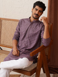 Jompers Men Geometric Embroidered Sequinned Kurta