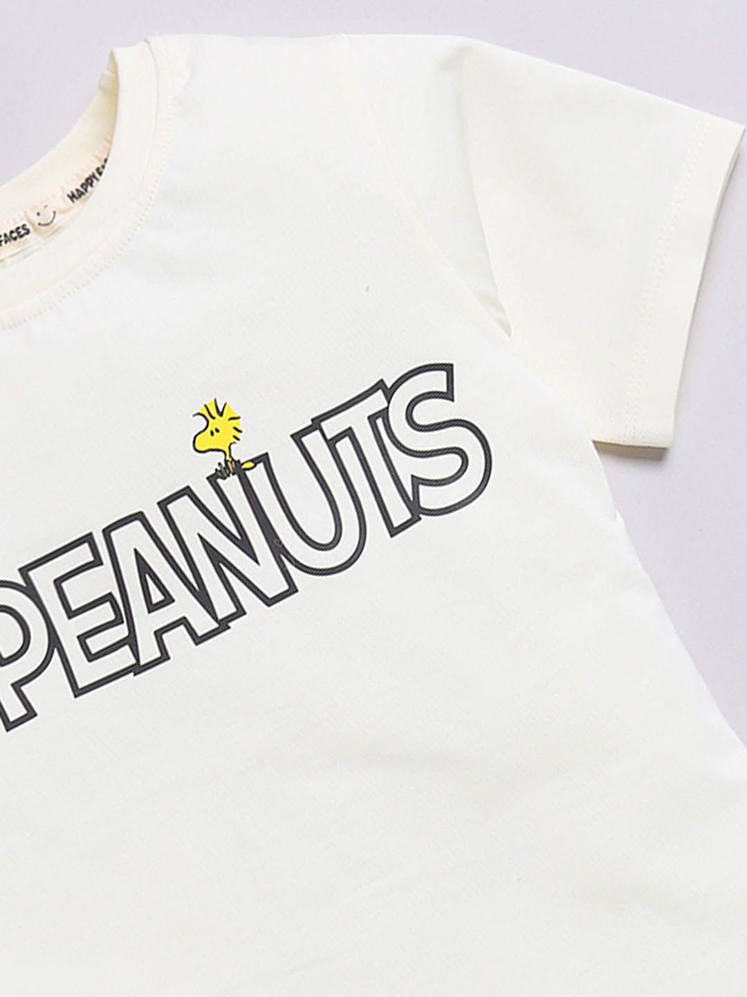 Happy Faces Kids Girls Printed Pure Cotton Longline T-Shirt