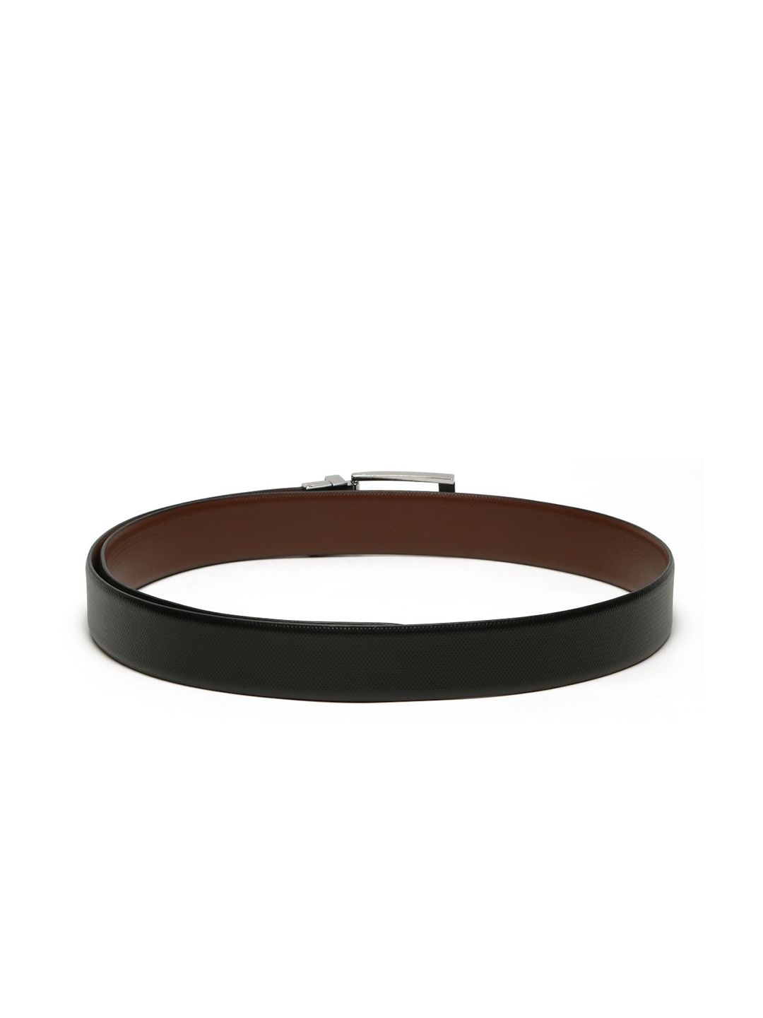 Teakwood Leathers Men Textured Leather Reversible Formal Belt