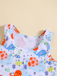 YK Girls Printed Swimset