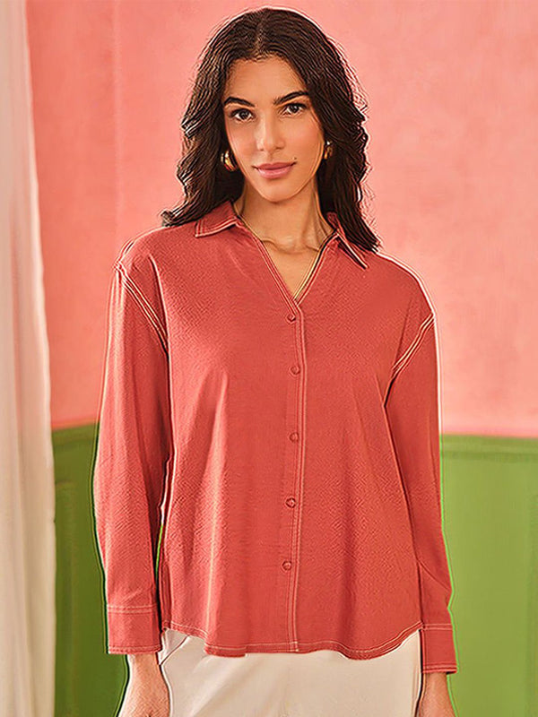 AND Shirt Collar Relaxed Fit Top