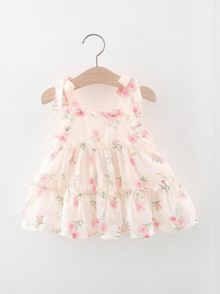 YK Floral Print Fit & Flare Dress