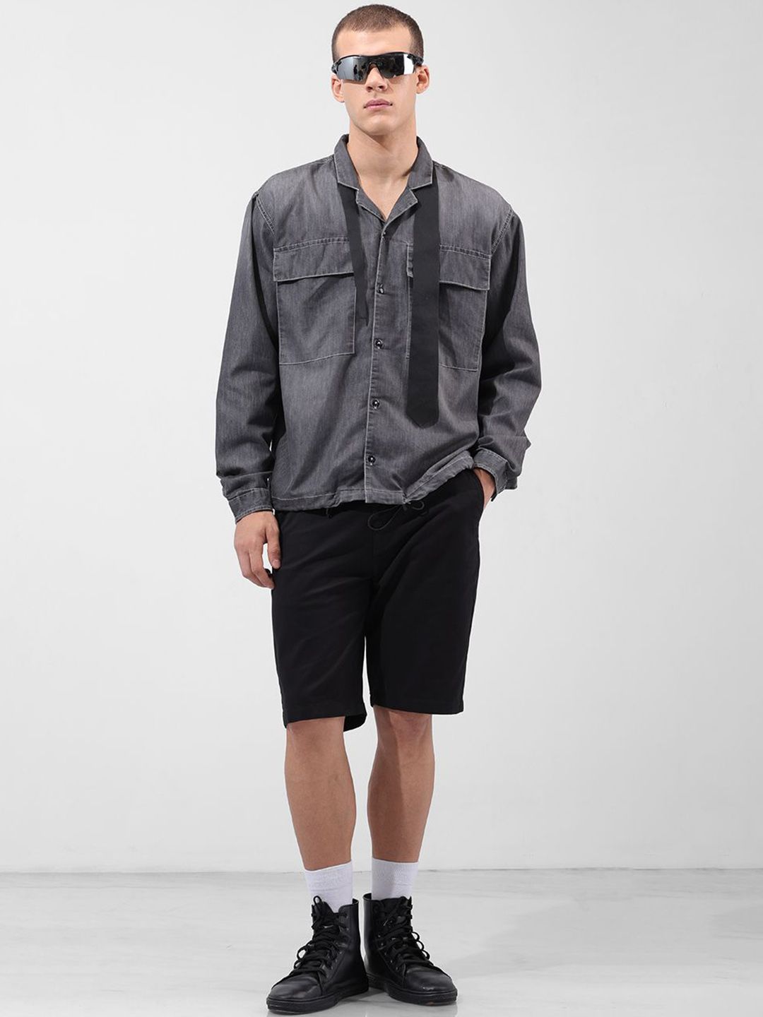 The Indian Garage Co Men Regular Fit Cotton Chino Shorts