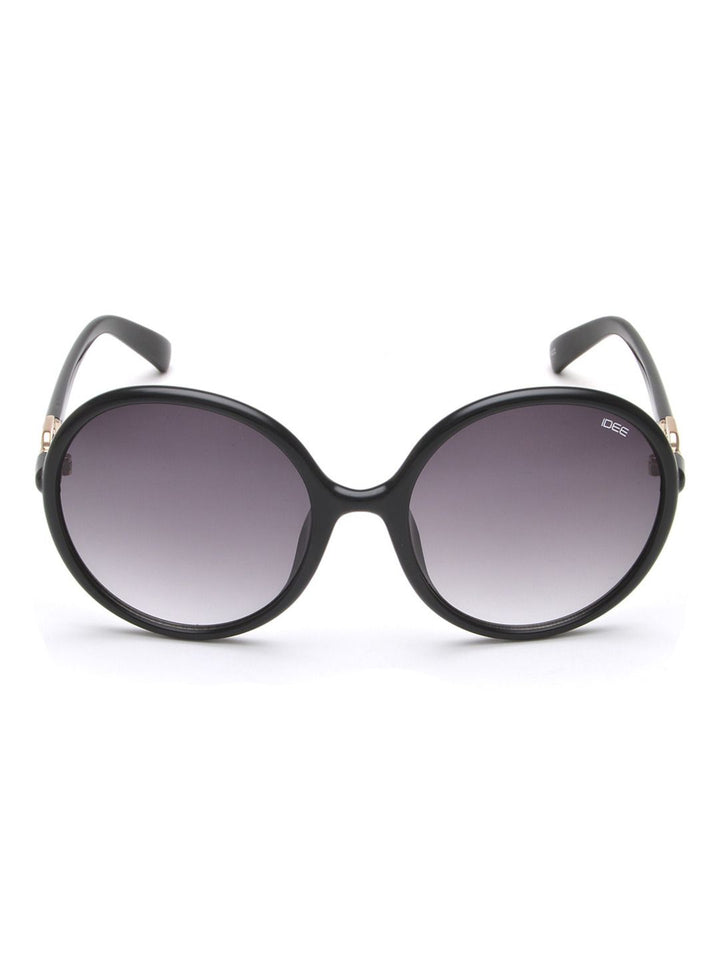 Idee Wanita Cermin mata hitam bulat dengan lensa lensa UV yang dilindungi2942c1sg