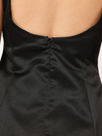 DressBerry Old-school Couture Satin Low back A-Line Mini Dress