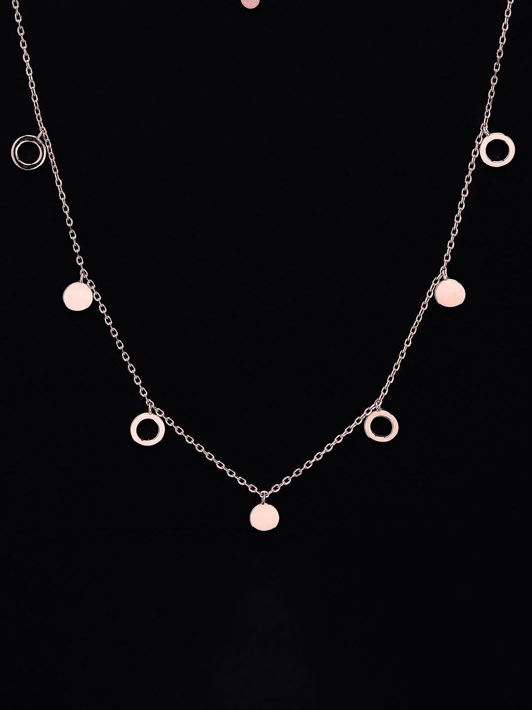 PANASH 925 Sterling Silver Rose Gold-Plated Classic Necklace