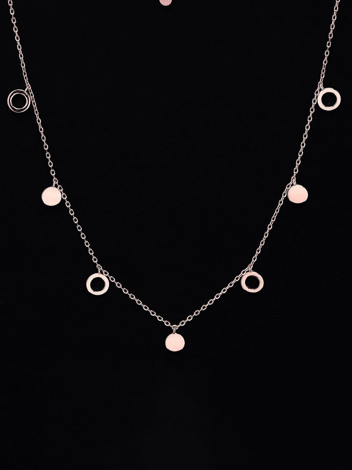 PANASH 925 Sterling Silver Rose Gold-Plated Classic Necklace
