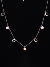 PANASH 925 Sterling Silver Rose Gold-Plated Classic Necklace