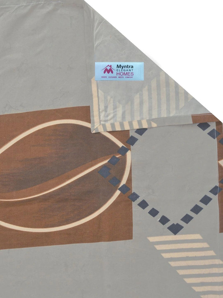 Myntra Elegant Homes Multicolor Geometric 300 TC King Double Bedsheet dengan 4 Sarung Bantal