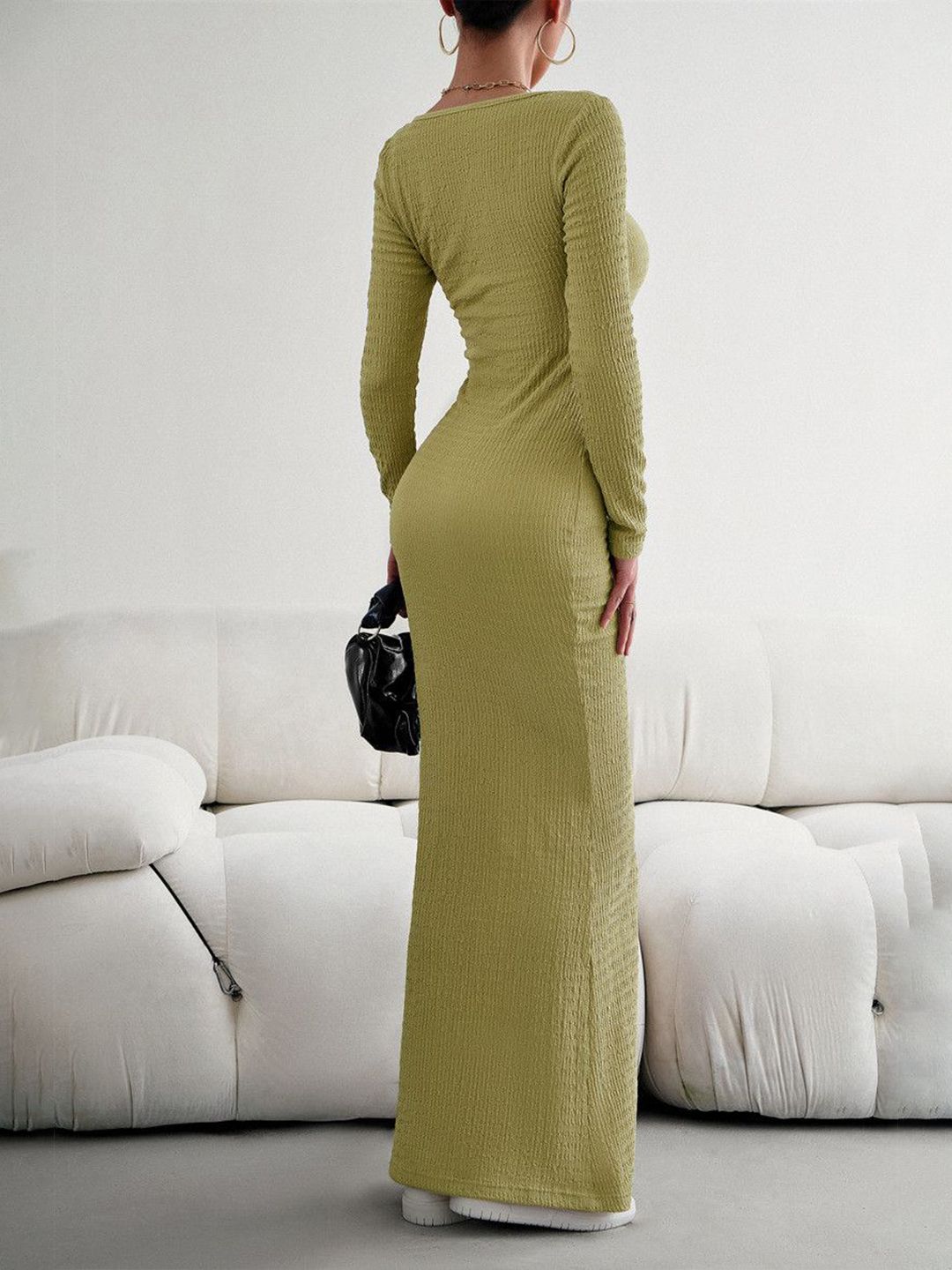 all about you Women Self Design Bodycon Maxi Dress
