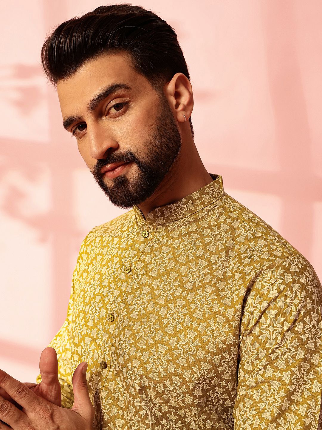 Anouk Men Floral Printed Regular Kurta with Pyjamas