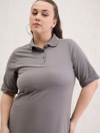 SASSAFRAS Curve T-shirt Midi Dress