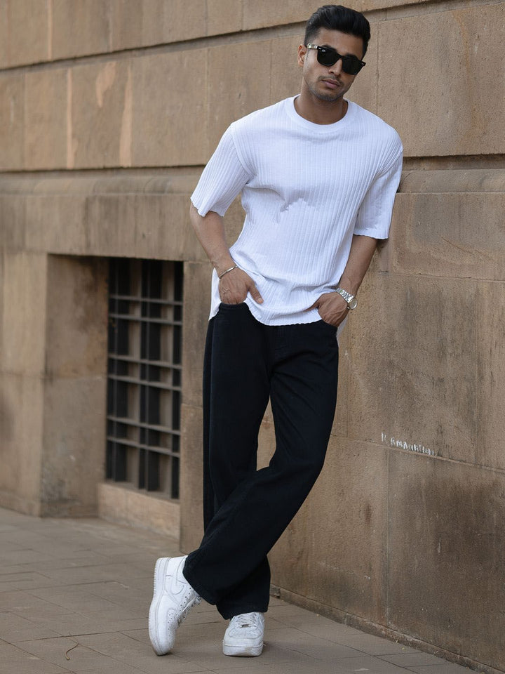 Powerlook Men Drop-Shoulder Sleeves T-shirt