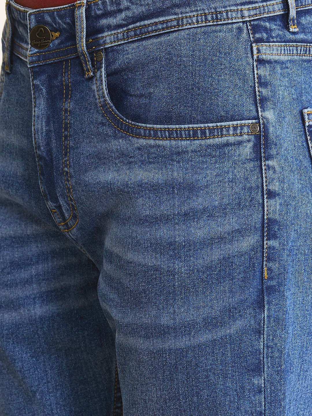Being Human Men Slim Fit Mid-Rise Light Fade Stretchable Jeans