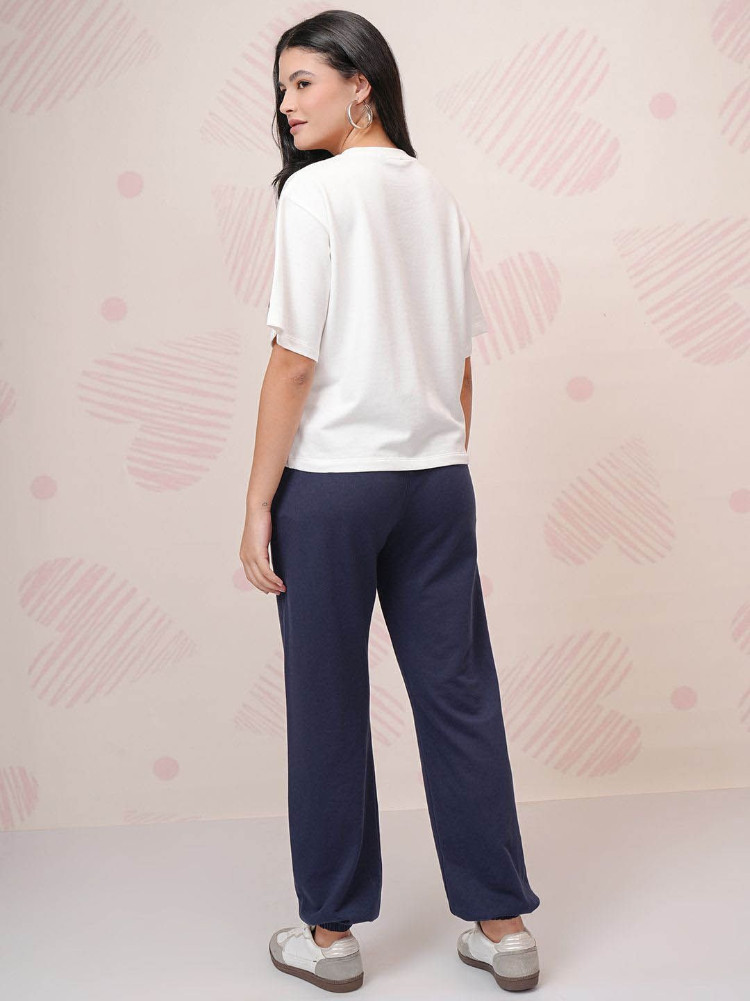 Tokyo Talkies White Disney Mickey Mouse Printed Round Neck T Shirt & Jogger