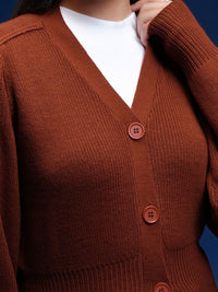 Tokyo Talkies Women V - Neck Cardigan Sweater