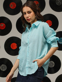 Campus Sutra Women Comfort Opaque Printed Casual Shirt