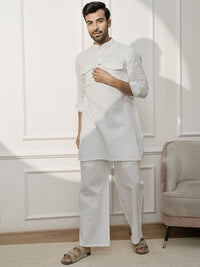 VASTRAMAY Men Regular Mandarin Collar Kurta with Trousers