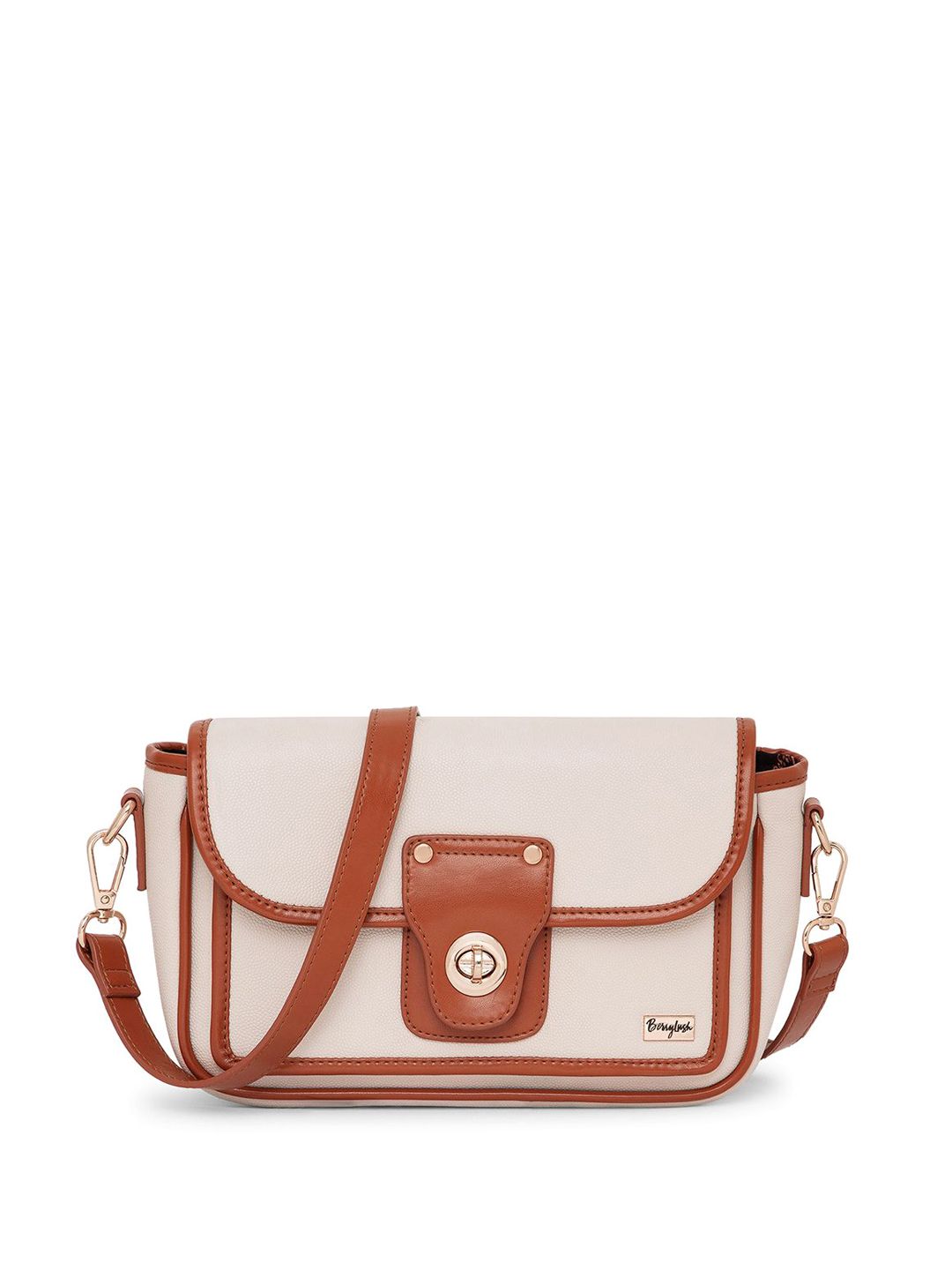 Berrylush Women Solid Structured Leather Shoulder Bag