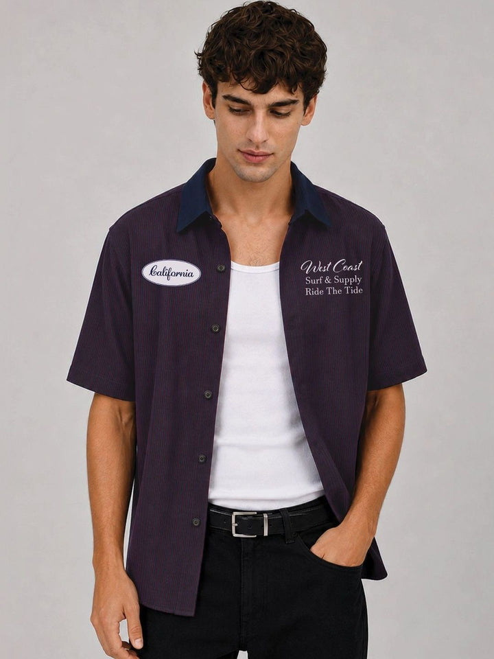 ADRO Men Relaxed Striped Casual Shirt