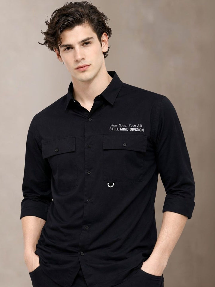 ADRO Classic Printed Cotton Twill Cargo Shirt