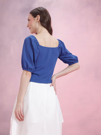 DressBerry Sweetheart Neck Puff Sleeve Top