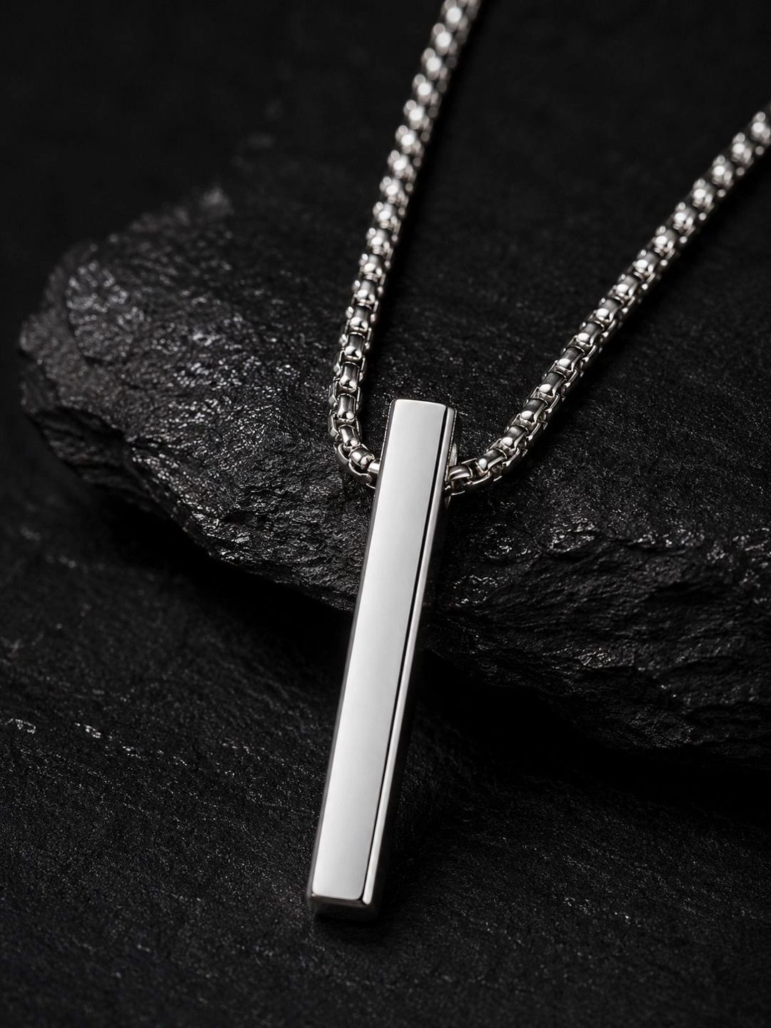 PANASH Men Brass Silver-Plated Necklace