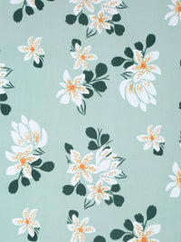 KLOTTHE Green Floral 300 TC Cadar Bujang dengan 1 Sarung Bantal