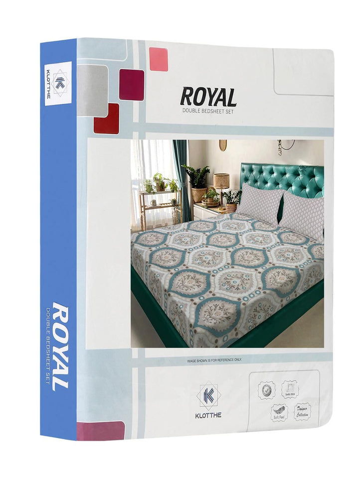 KLOTTHE Polycotton Bedsheet with 2 Pillow Covers