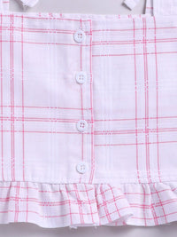 Moms Love Infant Girls Cotton Checked Top with Shorts