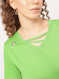 DressBerry Romantic & Rebel Criss-Cross V-Neck Top