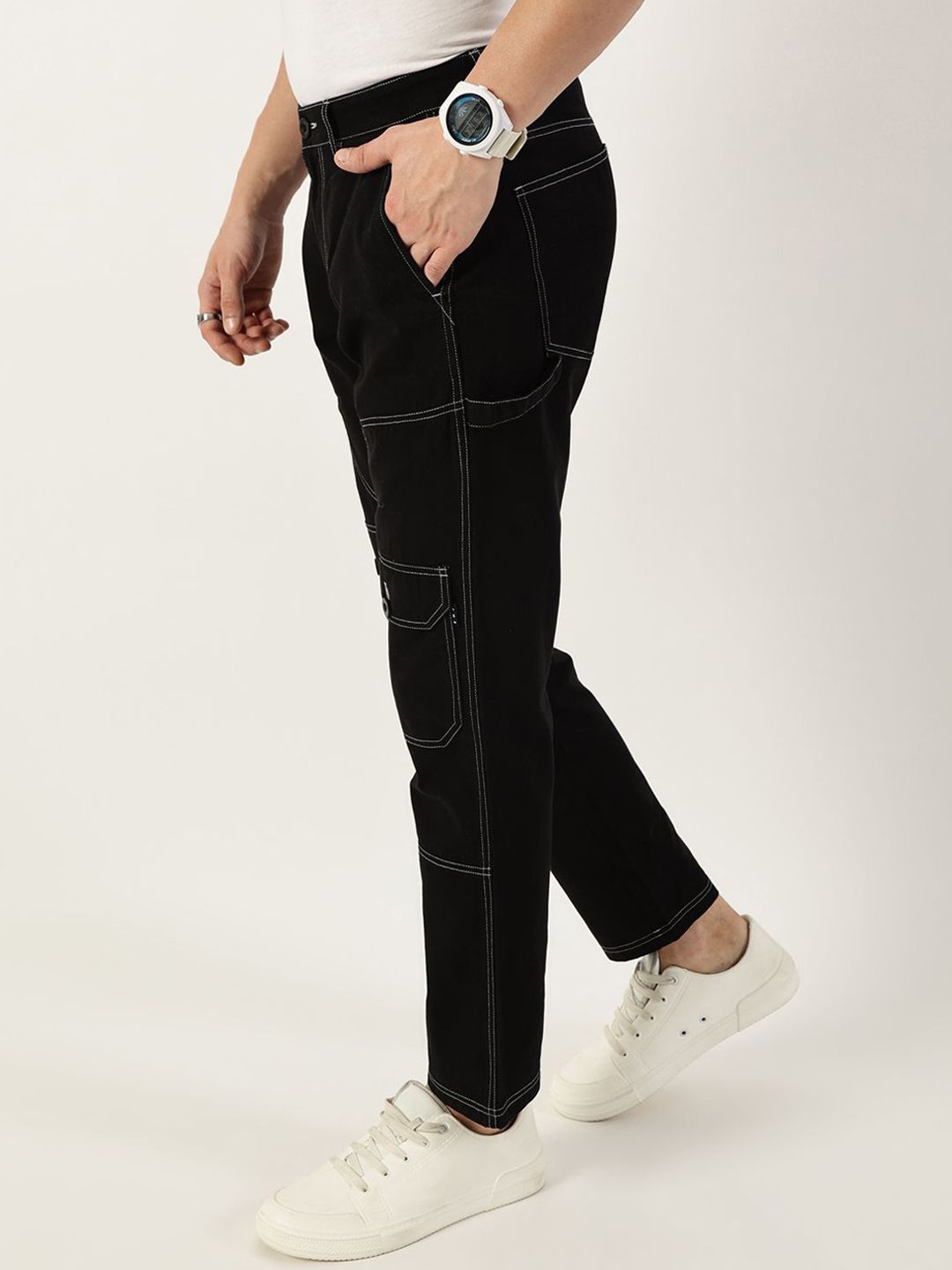 Thomas Scott Men Easy Wash Pure Cotton Trousers