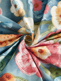 Myntra Elegant Homes Biru Dilengkapi Cadar 7D Single 300 TC Dengan 1 Sarung Bantal-225X150 cm