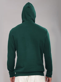 ADRO Men Typography Printed Hood Cotton Pullover Sweatshirt