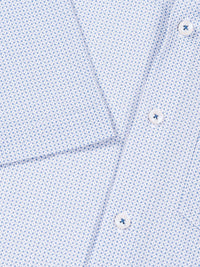 Thomas Scott Men Classic Slim Fit Spread Collar Micro Ditsy Printed Cotton Knitted Shirt