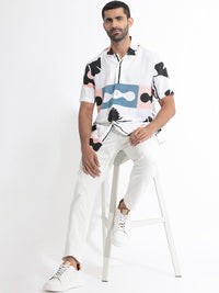 RARE RABBIT Men Ansel Slim Fit Abstract Printed Shirt