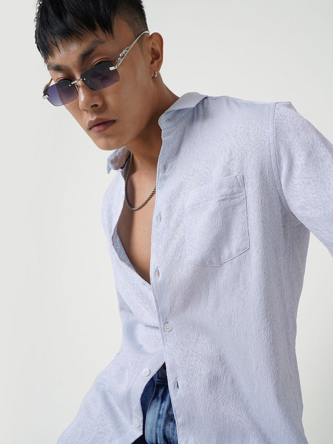 VASTRADO Men Classic Slim Fit Opaque Casual Shirt